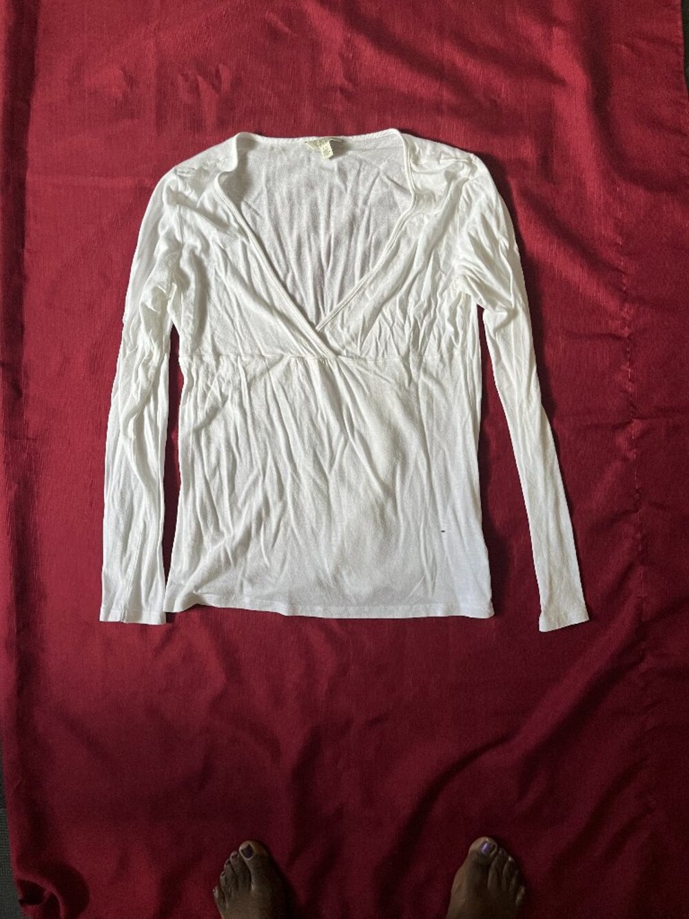 Super cute white blouse for women's size L  Very light cotton fabric,comfortable